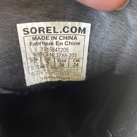 Sorel Joan Uptown Chelsea Dark Brown Leather Wedge Boots - Picture 9 of 9